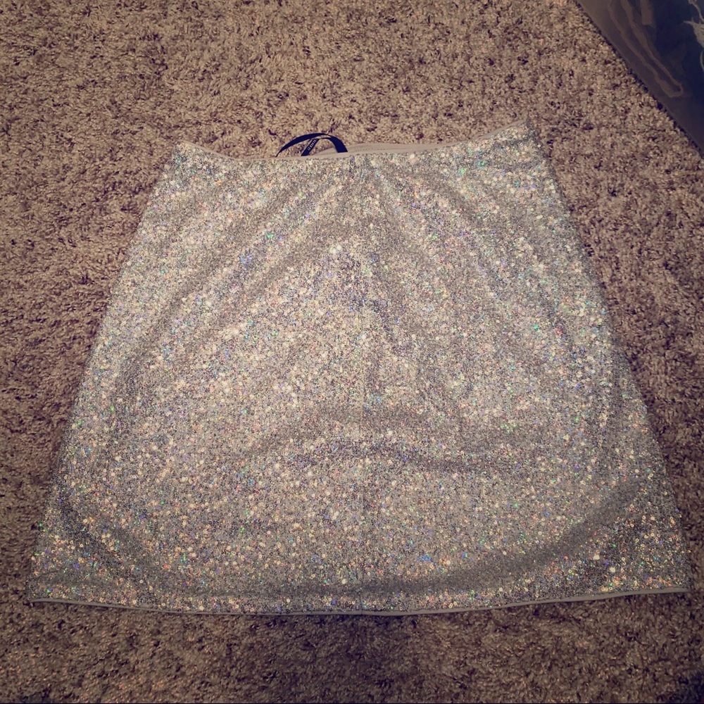 Shimmery mini skirt